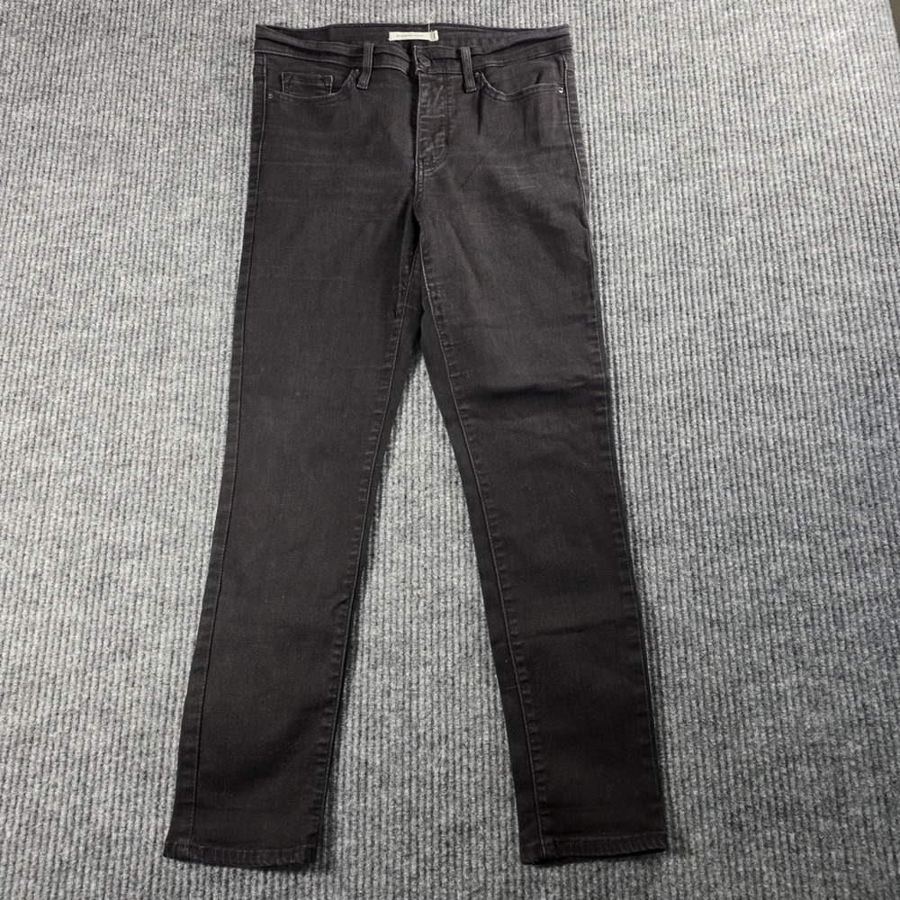 Levis 311 Shaping Skinny Jeans Womens 28 Black Mid Rise Stretch Denim 19633-0003